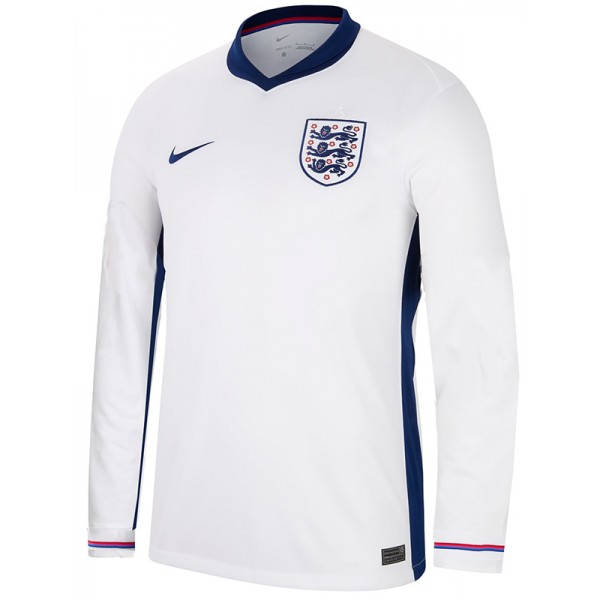 England maglia a maniche lunghe per la casa uniforme da calcio prima maglia da calcio da uomo top maglia sportiva 2024 Euro Cup